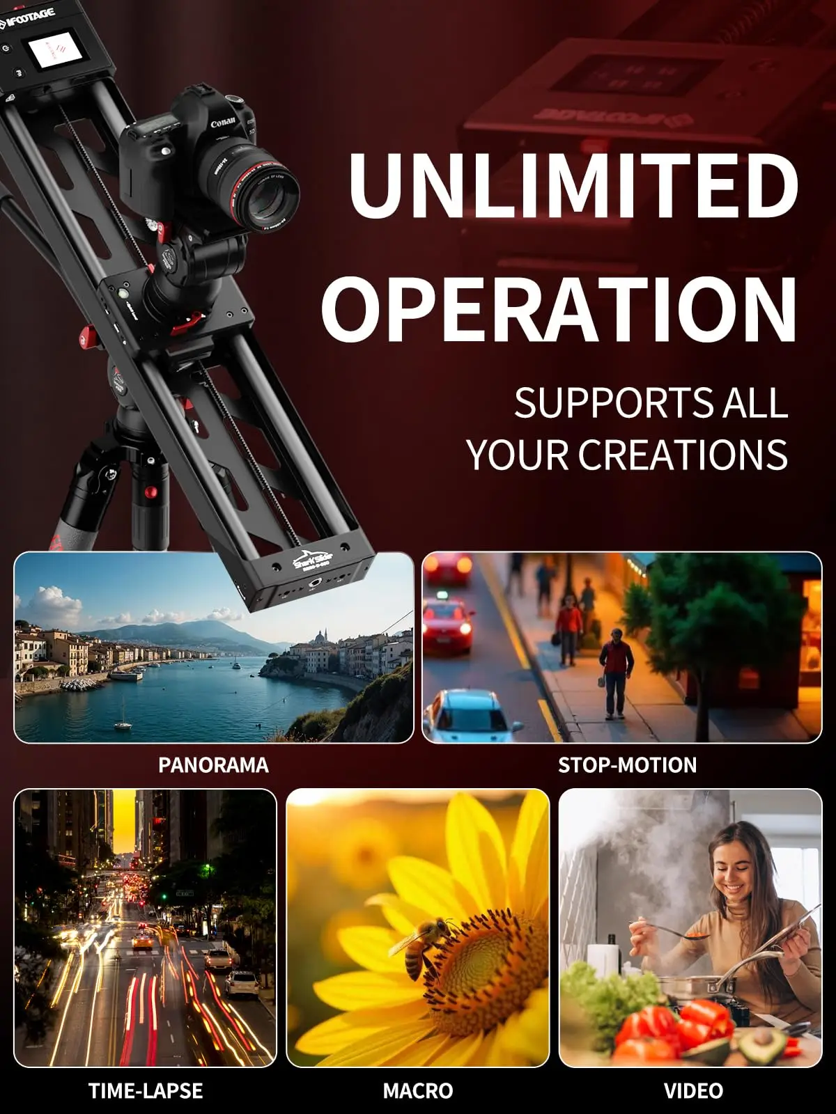 Shark Slider Nano II 860 Motorized Camera Slider - 26" Multi-Axis Pan Slider for