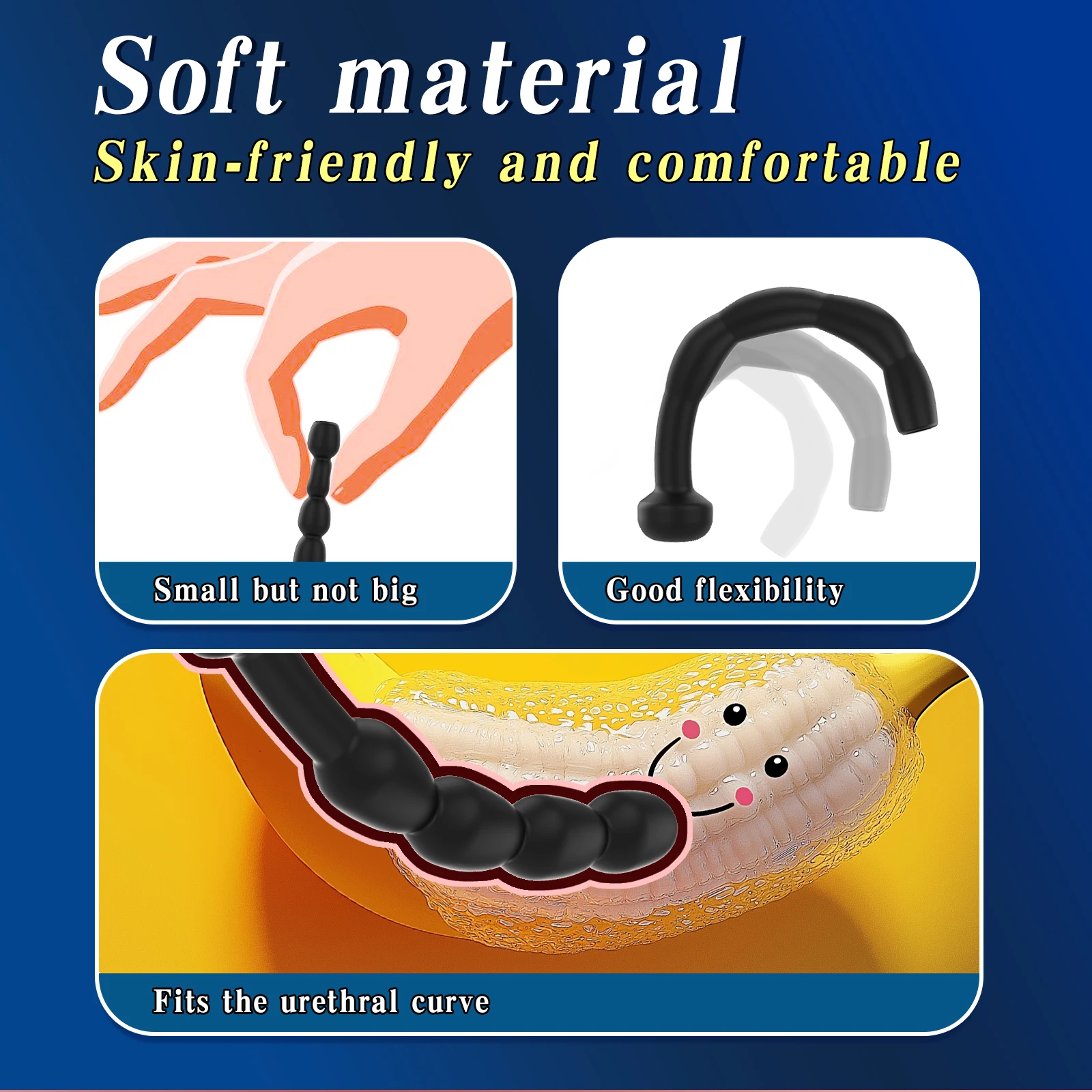 Silicone Penis Plug Urethral Toys Man Horse Eye Stick Urethral Sounding Rod Urethra Dilation Catheter