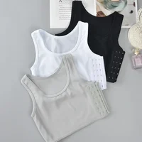 Classeur de poitrine plat Tomboy sous-vêtements lesbiens femmes sans couture été gilet court débardeur Shaper Bustier Shpaer gilet 1
