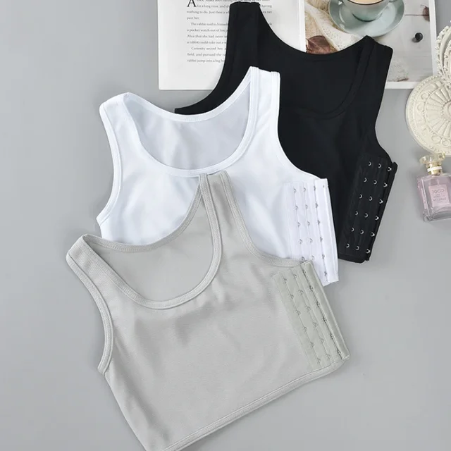 Classeur de poitrine plat Tomboy sous-vêtements lesbiens femmes sans couture été gilet court débardeur Shaper Bustier Shpaer gilet 1