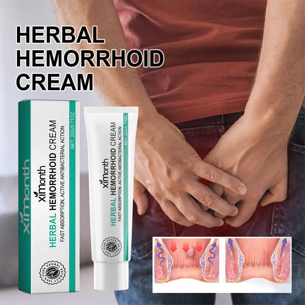 Hemorrhoids Ointment for Pain Swelling Bleeding Relief Herbal Cream for Internal & External Piles Therapy