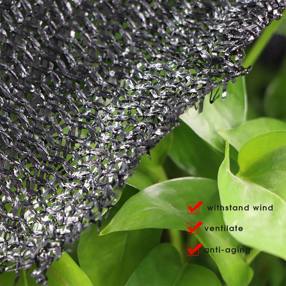 Description Picture 5 of itemHDPE 70% Shading Anti-UV Black HDPE Sunshade Net Farm Garden Plants Cover Roll Fence Mesh Agriculture Greenhouse Sun Shade Mesh