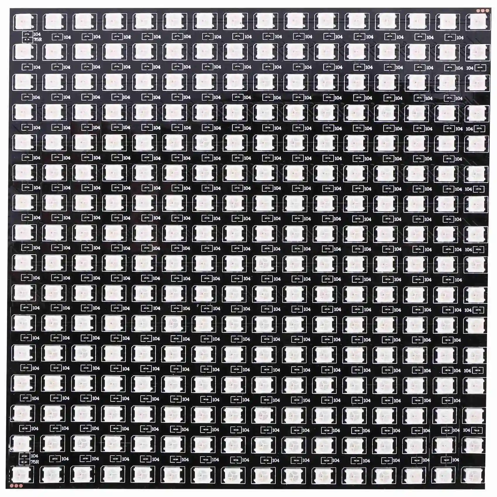 

Гибкая Пиксельная панель WS2812B Φ RGB 16X16, индивидуально Адресуемая панель, фотоэлемент, матричный экран модуля