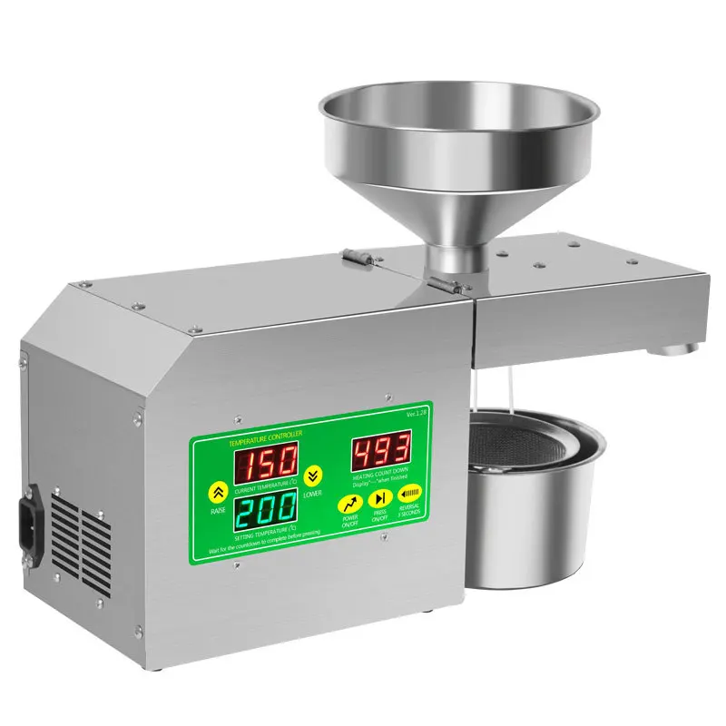 R3s Oil Press 220V/110V Household Stainless Steel Intelligent Temperature Control Oil Press Peanut Flax Seed Walnut 3