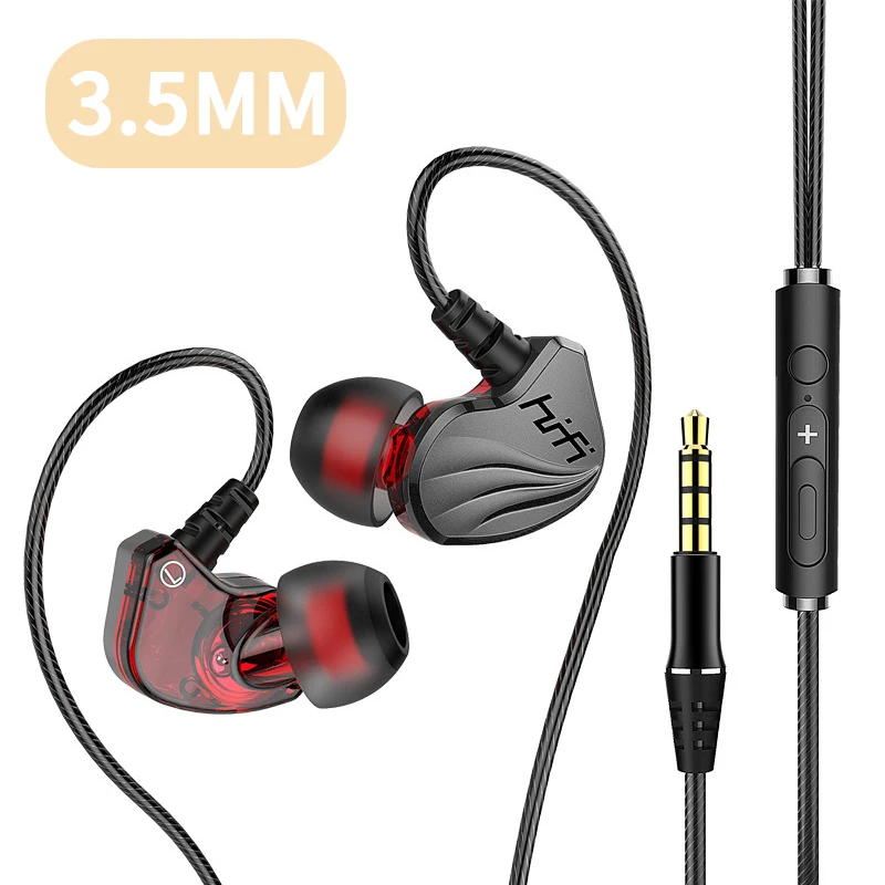 High-Performance Wired In-Ear Headphones with 6D Surround Sound and Built-In Microphone