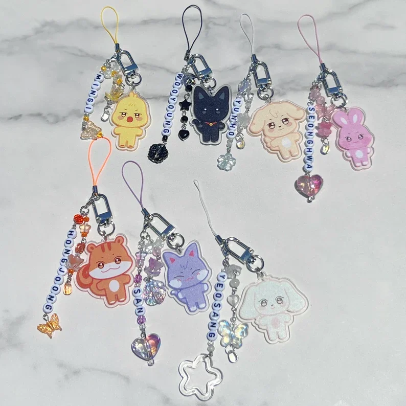 ANITEEZ Beaded Keychain Phone Charm