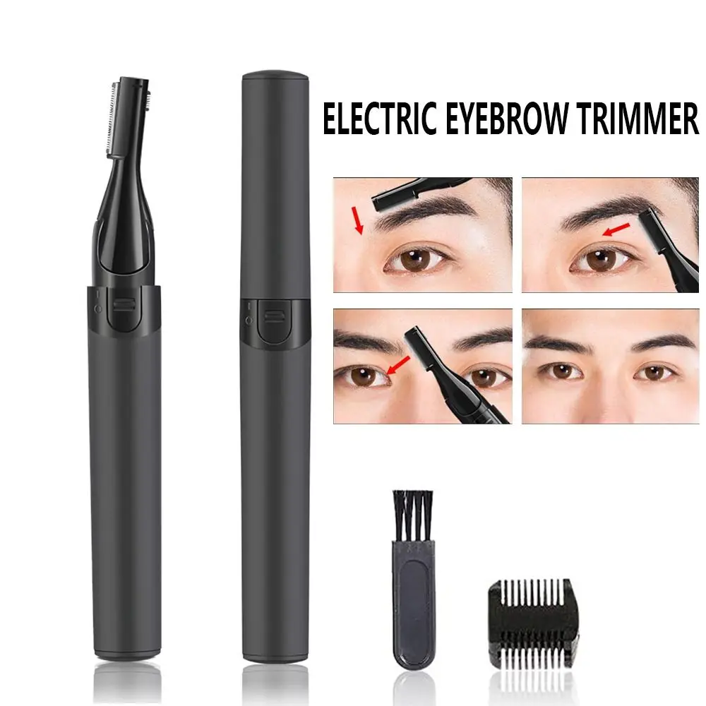 

Machine Eyebrow Comb Set Hair Shaver Battery Operated Men Facial Razor Hair Remover Mini Epilator Electric Eyebrow Trimmer