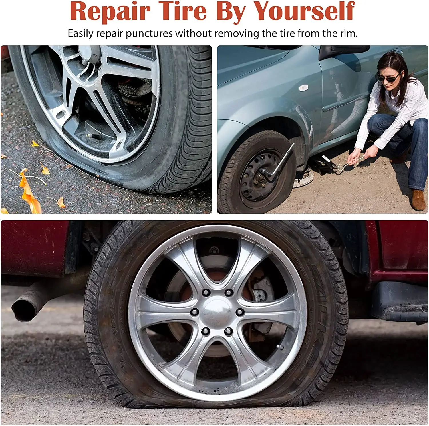 Tire Repair Kit Car Motorcycle Tubeless