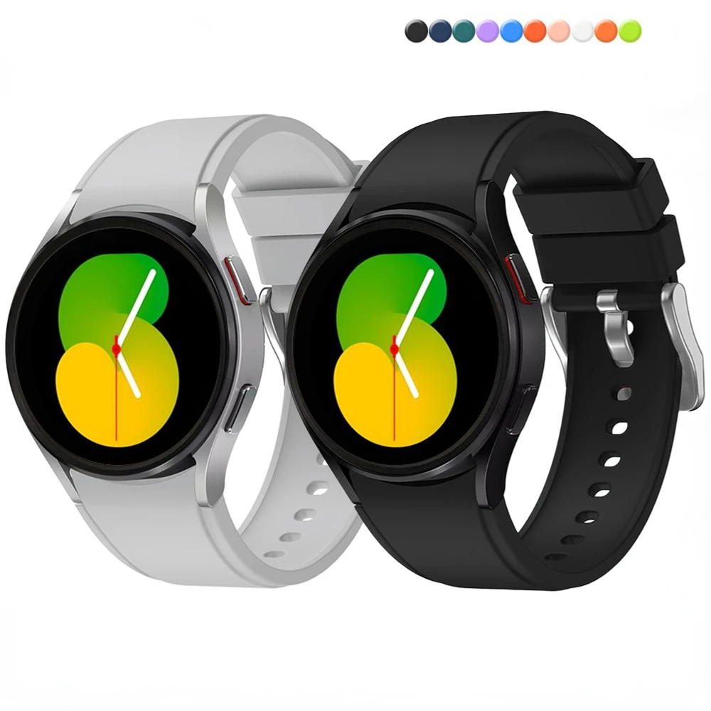 

Силиконовый ремешок для Samsung Galaxy watch 4 5 6 44 мм 40 мм, спортивный смарт-браслет для Galaxy watch 6 4 Classic 43 мм 47 мм 46 мм