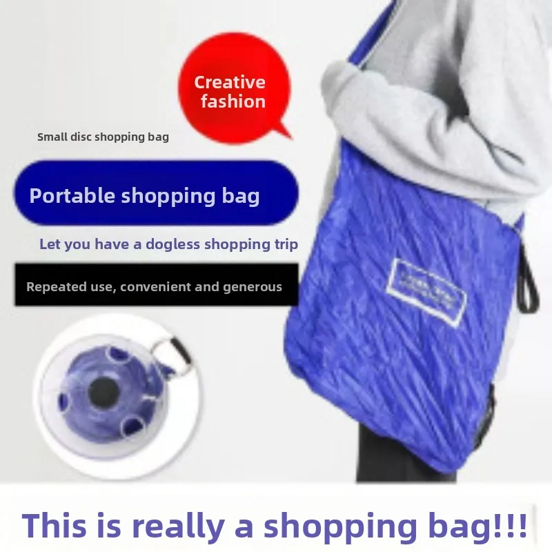Eco-Friendly Ultra-Compact Portable Shopping Bag with Retractable Folding Design