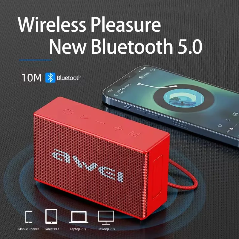 Awei Bluetooth speaker Wireless subwoofer Bar waterproof portable outdoor high sound speaker Bluetooth with AUX TF card