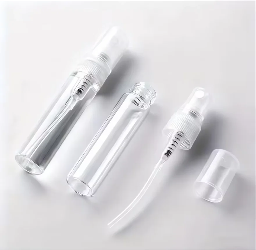 Refillable Clear Glass Perfume Atomizer with Filling Tools for Essential Oils and Cosmetics