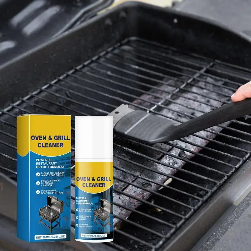 Oven Grill Cleaner Professional Oven Degreaser Spray Cleaning Supplies Stain Remover Solution Eliminates Thick Grease & Build-Up