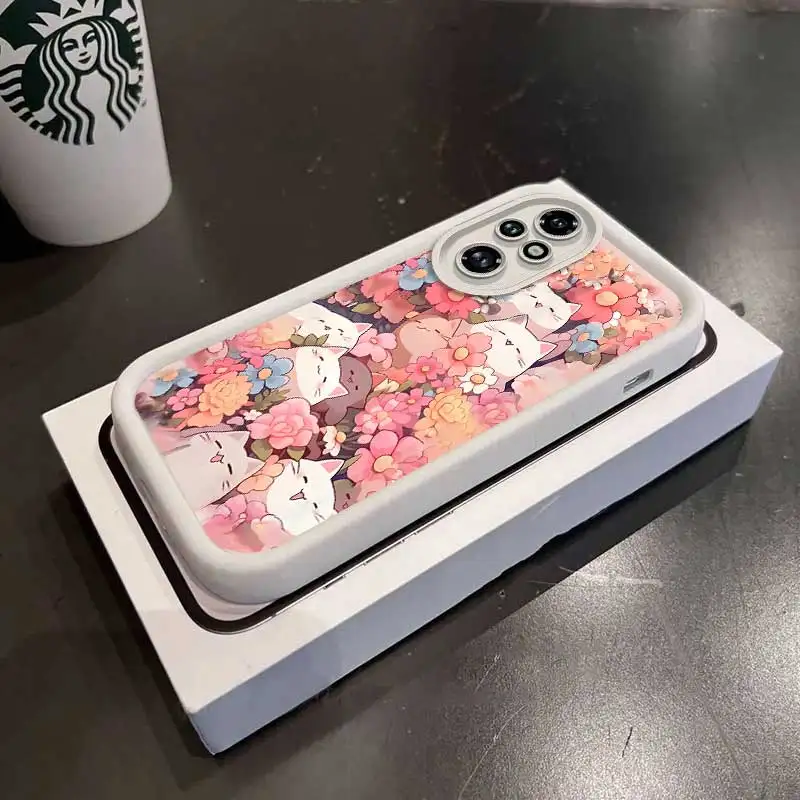 Whimsical Flowers & Cats Sky Eye Ladder Phone Case Cover