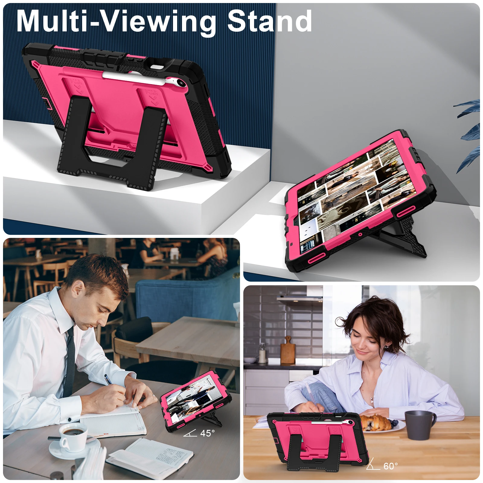 Rugged Samsung Tablet Case with Handle Stand and Pen Slot - Shockproof Design