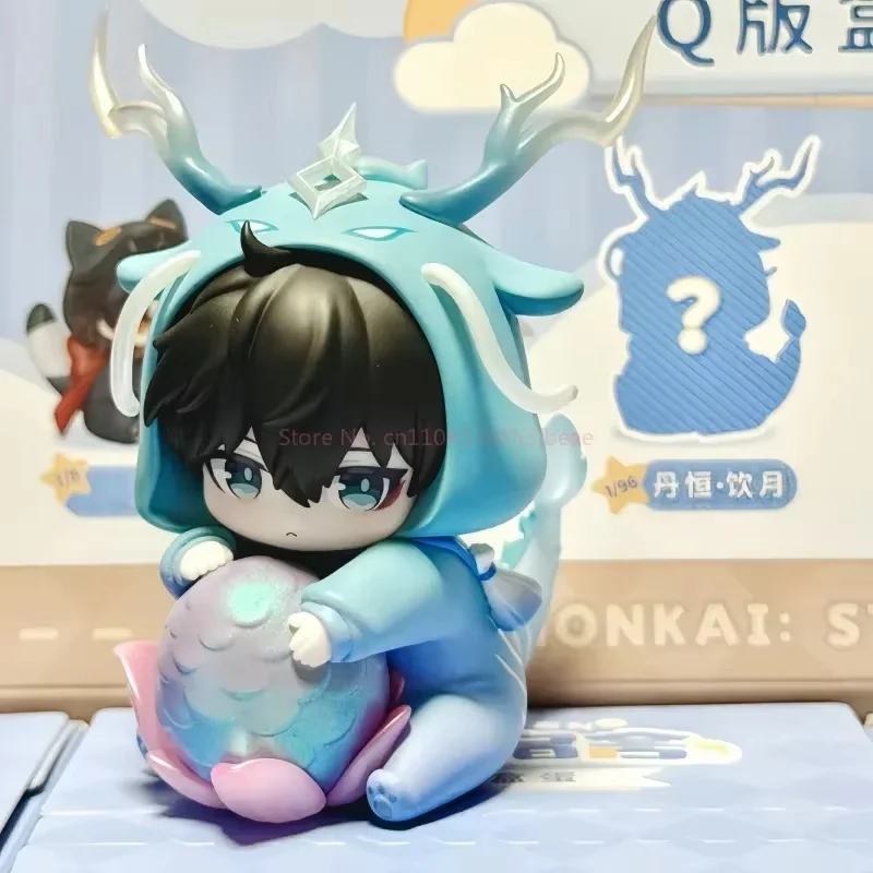 ? 혼카이: 스타 레일 기숙사 시리즈 Q-버전 피규어 블라인드 박스 데스크탑 장식품 팬들을 위한 서프라이즈 선물 트렌디한 장난감
