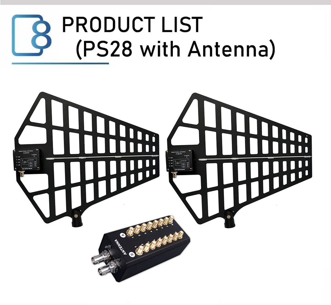 Betagear 8 Channels Antenna Distribution System PS28 Pro Audio RF Distributor Signal Amplifier Wireless 450-950Mhz RF Multi SMA 