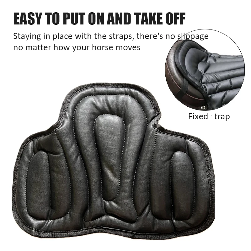 Horse Riding Saddle Pad artificial leather Shock Soft Equestrian Seat Pad Western Long Saddle Cushion Motorcycle Seat Cushion 3