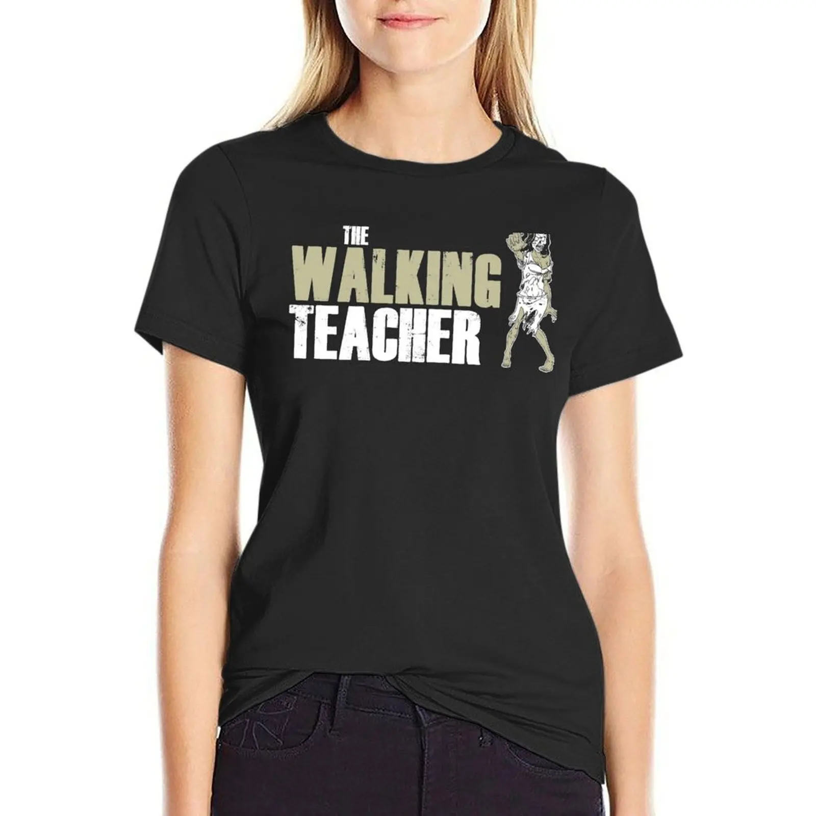 

The Walking Teacher T-Shirt korean fashion shirts graphic tees Women's clothing
