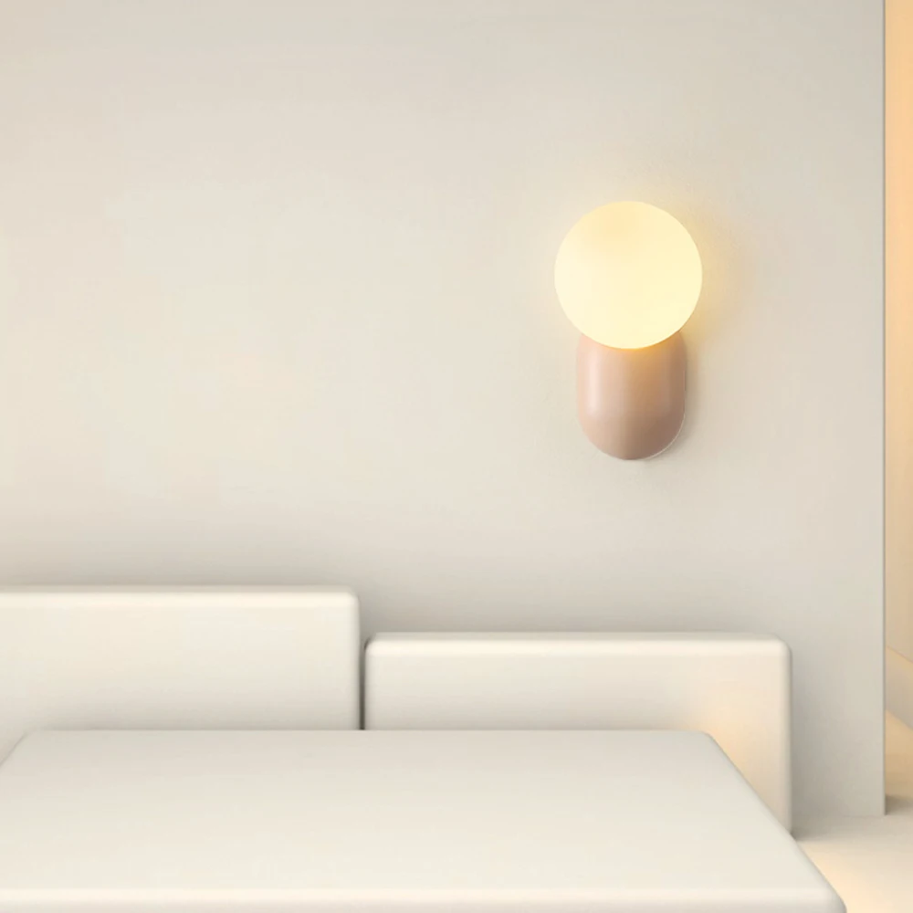 Cute Cream LED Wall Lamp Bedroom Living Children's room Bathroom Bedside Mirror Decoration Lighting Fixtures Wall Sconce Lights