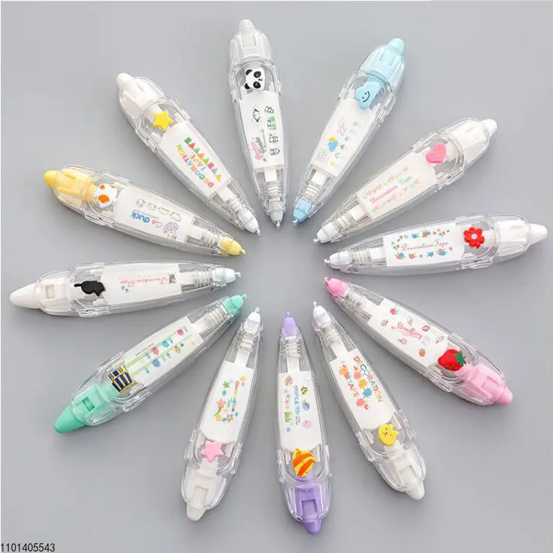 귀여운 동물 오션 월드 푸시 장식 교정 테이프, 스크랩북 플래너 저널, DIY 학교 사무실 어린이 문구