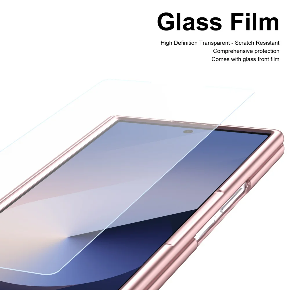 Luxury Leather Case with Hinge Protection and Pen Slot - Includes Glass Film