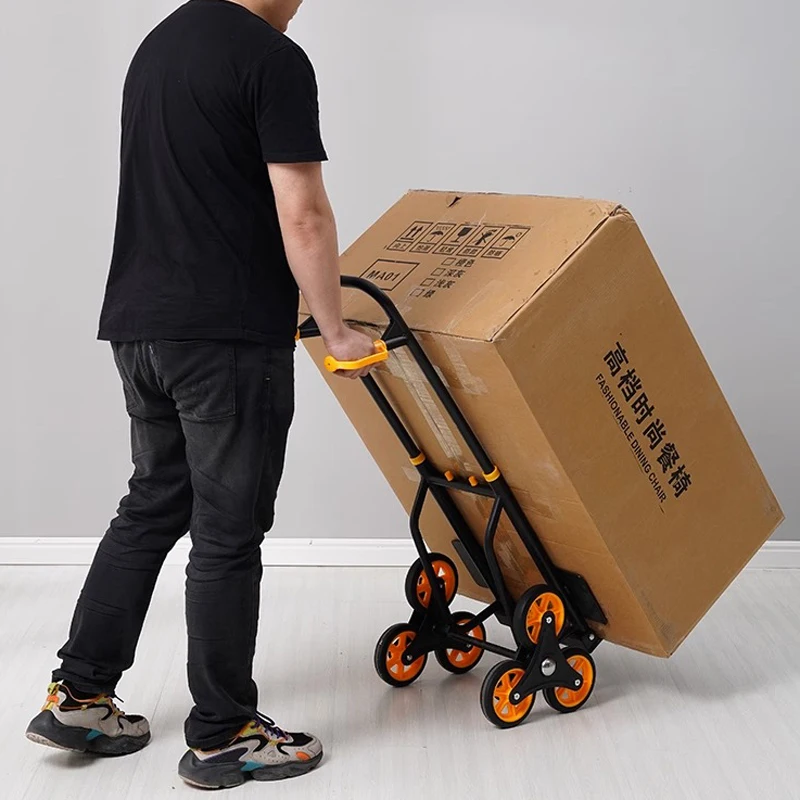 Stair Climber Hand Truck and Dolly, 200KG Capacity Heavy-Duty Trolley Cart with Telescoping Handle and Rubber Wheels