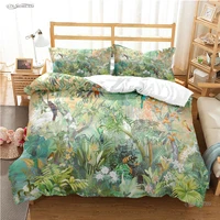 Tropical Leaf Fashon Duve All Season Duvet Cover Comforter Bedding Set Soft Quilt Cover and Pillowcases Single/Double/Queen/King 1