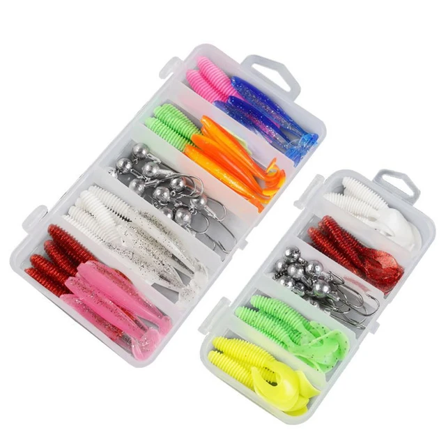 Soft Lure Kit Soft Fishing Lure Worm Baits Set Curly Worm Soft Lure  Wobblers Spinner Jig Head Set Vib Sea Fish Lures Fishing Kit - AliExpress