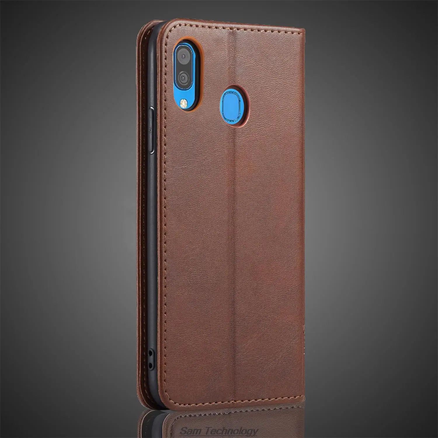 삼성 갤럭시 A20 갤럭시 A30 용 마그네틱 어트랙션 가죽 케이스, 홀스터 플립 커버 케이스, 지갑 휴대폰 가방, Fundas Coque