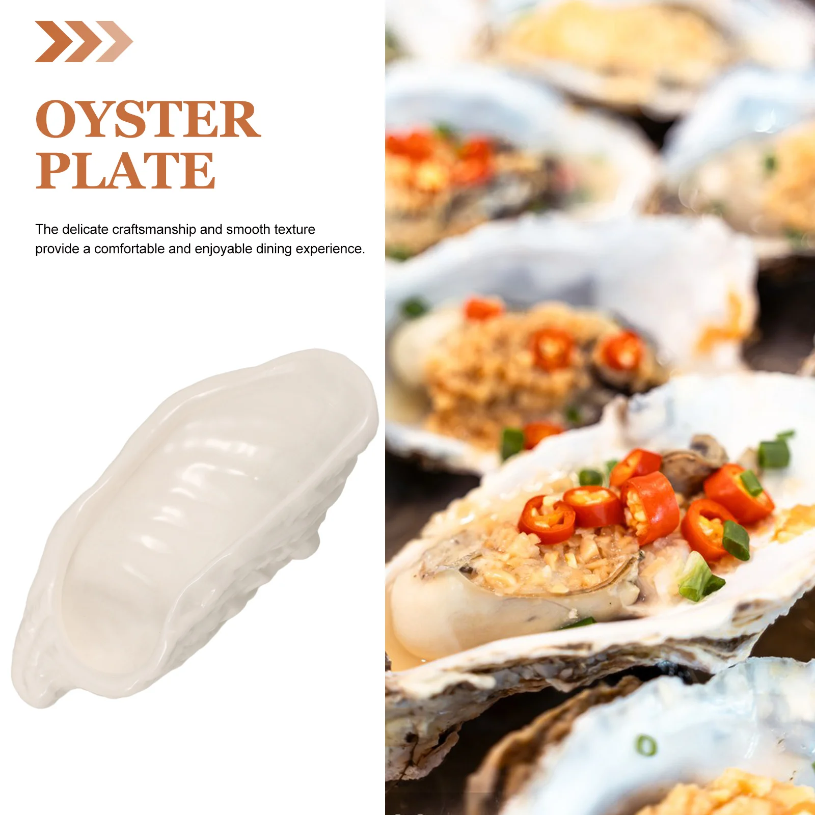Ceramic Sushi Sashimi Plate Oyster Shell Dish Irregular Food Tray Bread Dipper Dessert Serving Platter Snack Bowl Kitchen Plates
