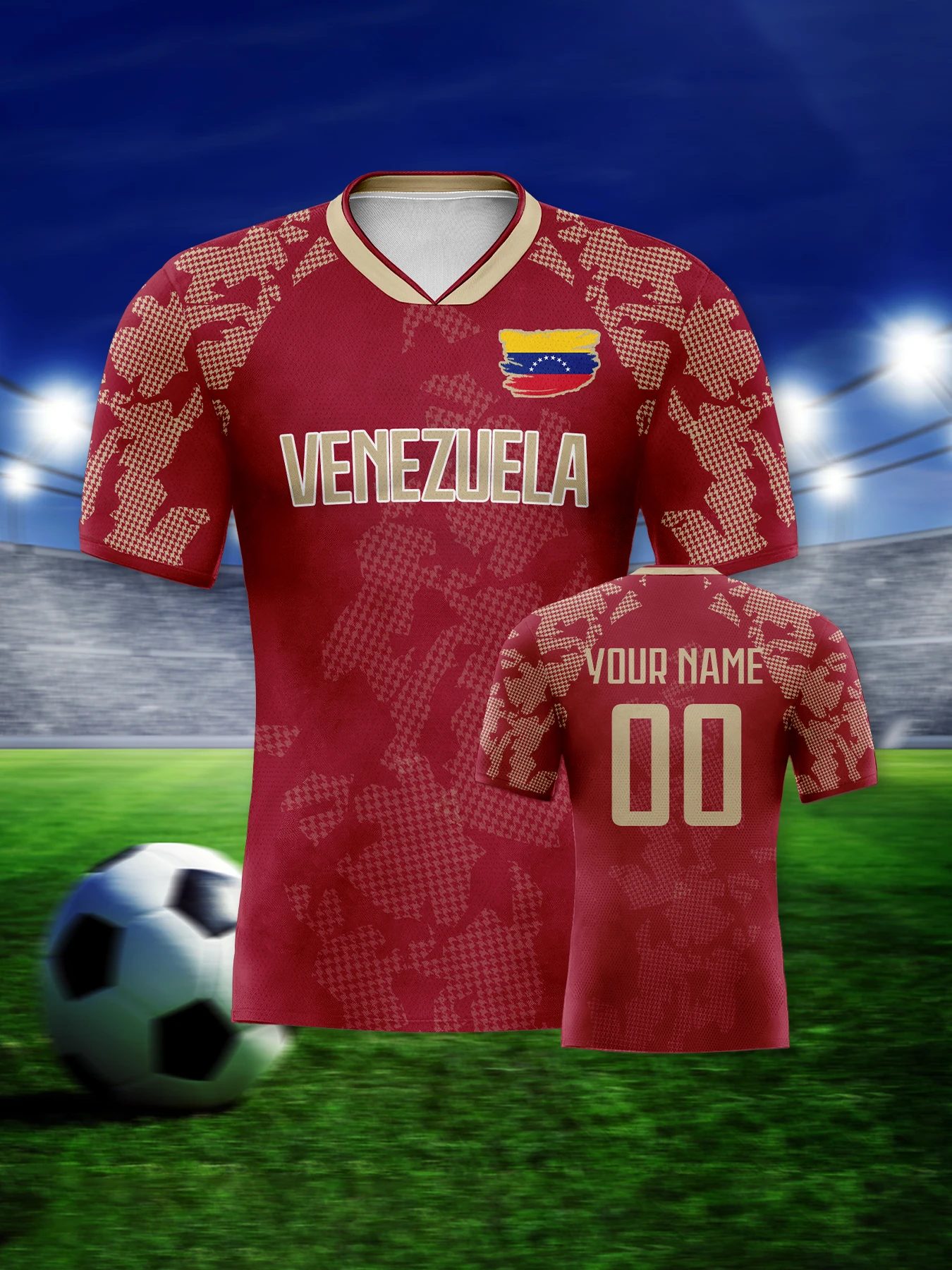 custom venezuela soccer jersey personalized name number, national team football shirt flag design for men youth women Custom Venezuela Soccer Jersey Personalized Name Number, National Team Football Shirt Flag Design for Men Youth Women 5