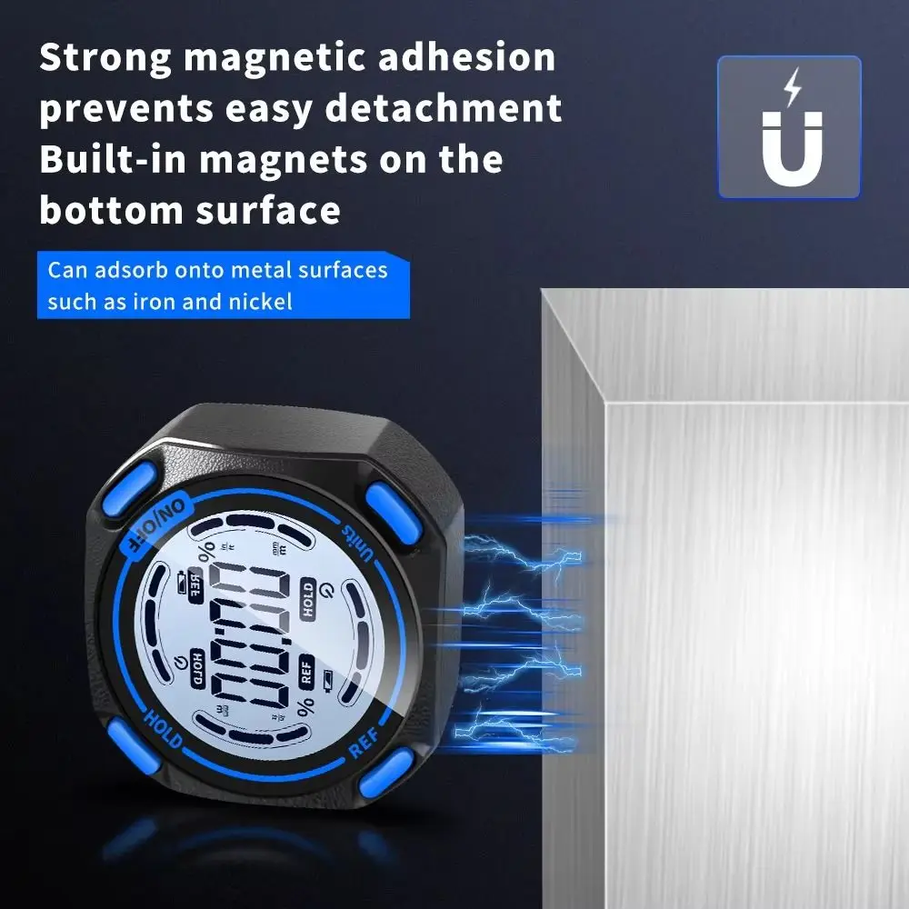 미니 경사계 각도계 마그네틱 베이스 360 °   전자 레벨 박스 소형 정확한 디지털 레벨 각도 게이지 각도기