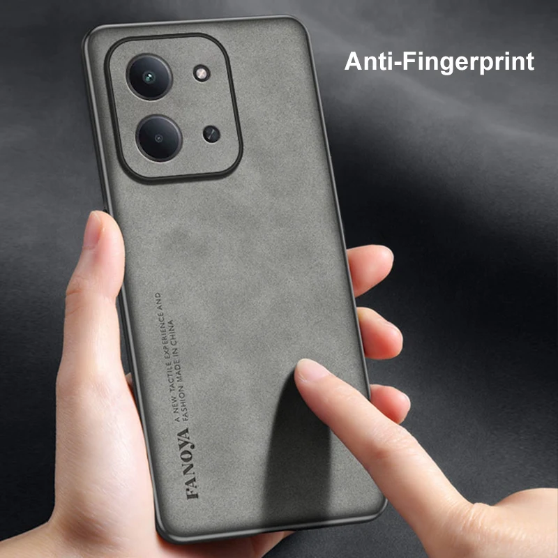 Luxury PU Leather Matte Silicone Shockproof Phone Case - Full Protection Back Cover
