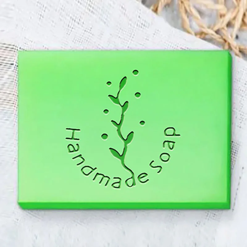 Custom Clear Acrylic Soap Stamp Mini Seal Chapter Diy Handmade Soap Making Supplies Tools Kits Flower English Letter Pattern