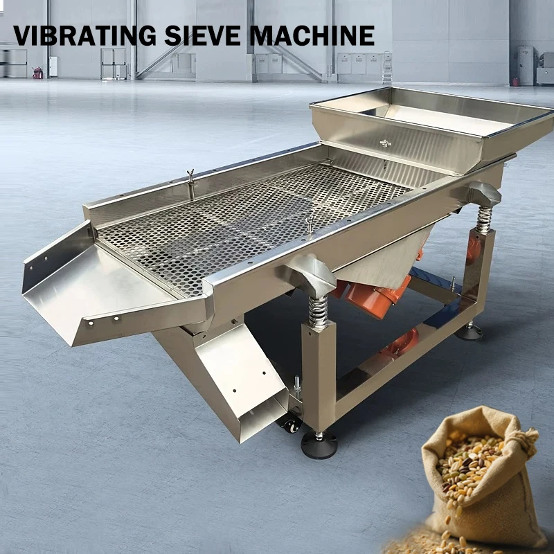 Machine de tamis vibrant 30*80, triblage électrique linéaire des aliments, machine de criblage des particules en acier inoxydable