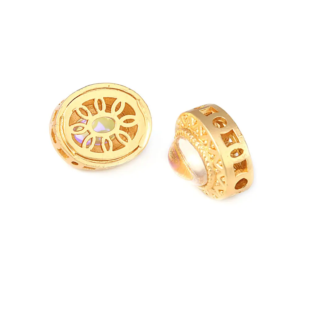 Pulseras de Cuentas Nepalesas Vintage Estilo 5PCS Brasso Dorado Mate Accesorios DIY para Hacer Joyería - details 79