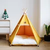 Pet Dog Cat House Bed with Thick Cushion for Cats Medium and Small Dogs Puppy Deep Sleeping Indoor Soft Canvas Pet Supplies 3