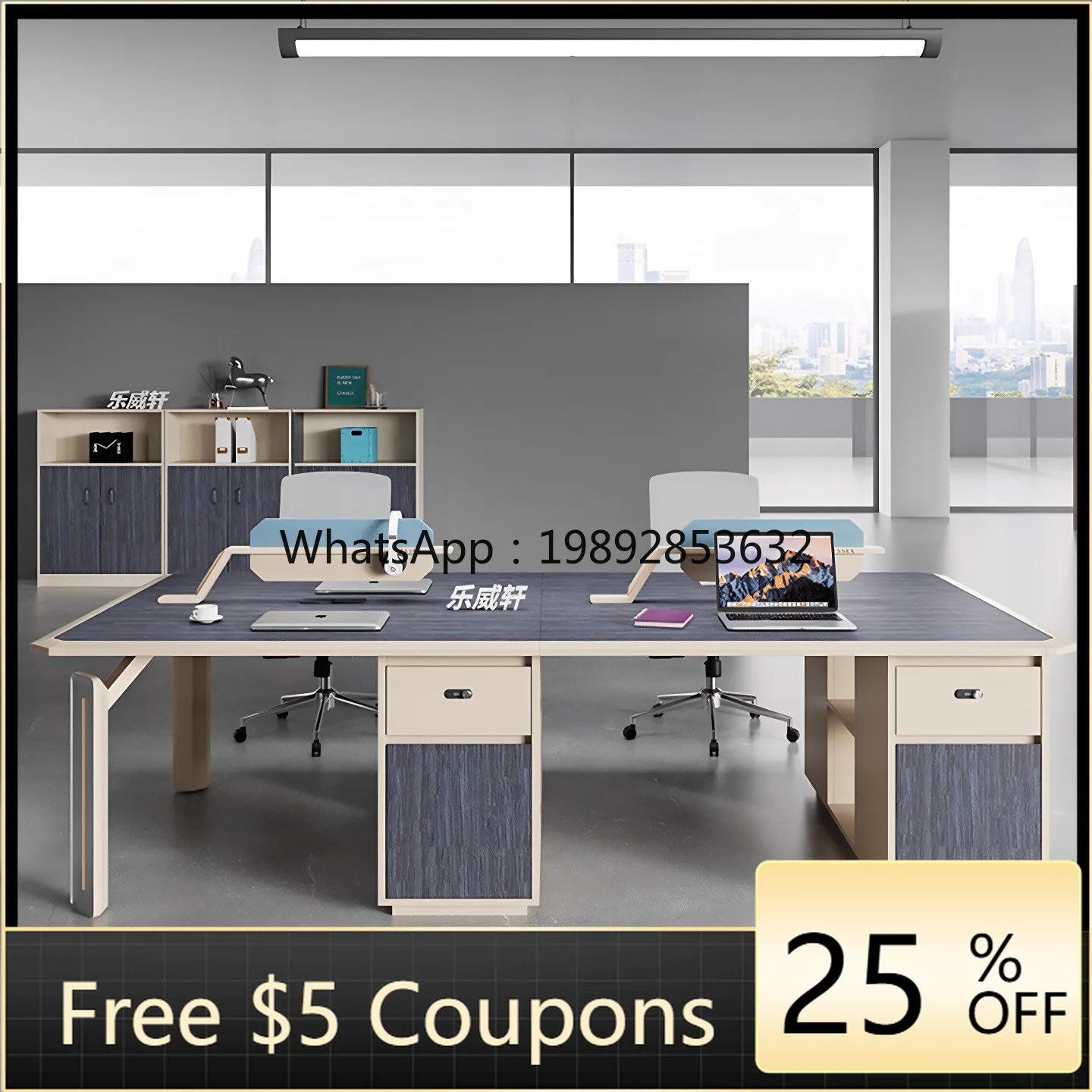 YFY Staff Office Desk and Chair Set 436 Seats Simple Modern Office ...