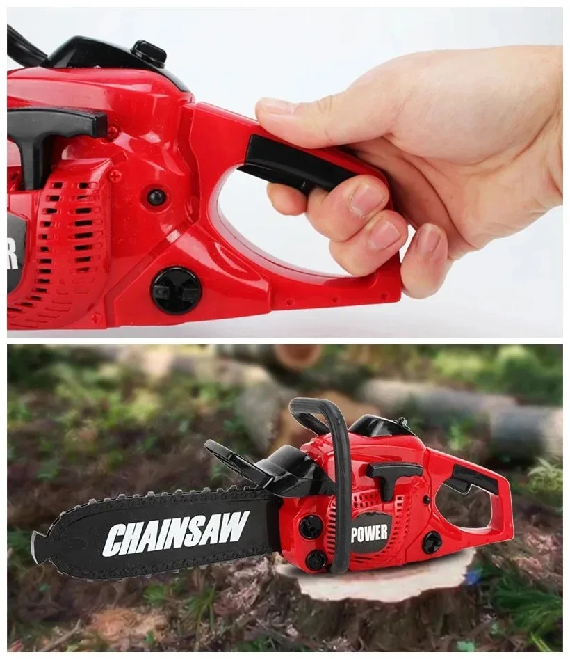 Large Size Children Electronic Chainsaw Kids Play Tools Pretend Play Tool Kits Electric Saw Children Simulated Play House Toy 2