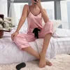 Pyjama à Bretelles et Jambes Droites pour Maison, Vêtement de Printemps et d'Été