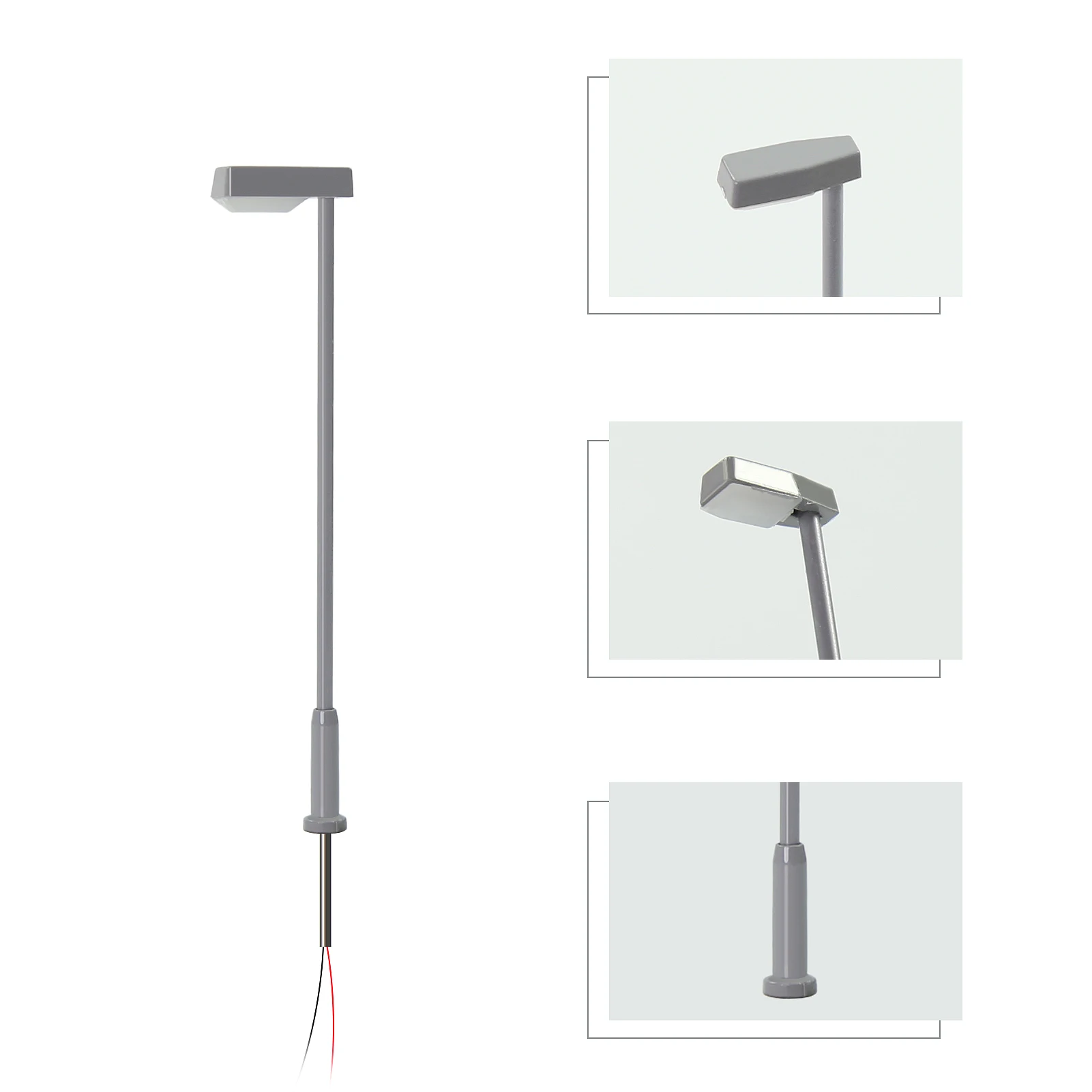 5 Pezzi Modellini Treni Tt Scale 1:100 Lampioni In Metallo Led Bianco Brillante Ld09Ttwgr