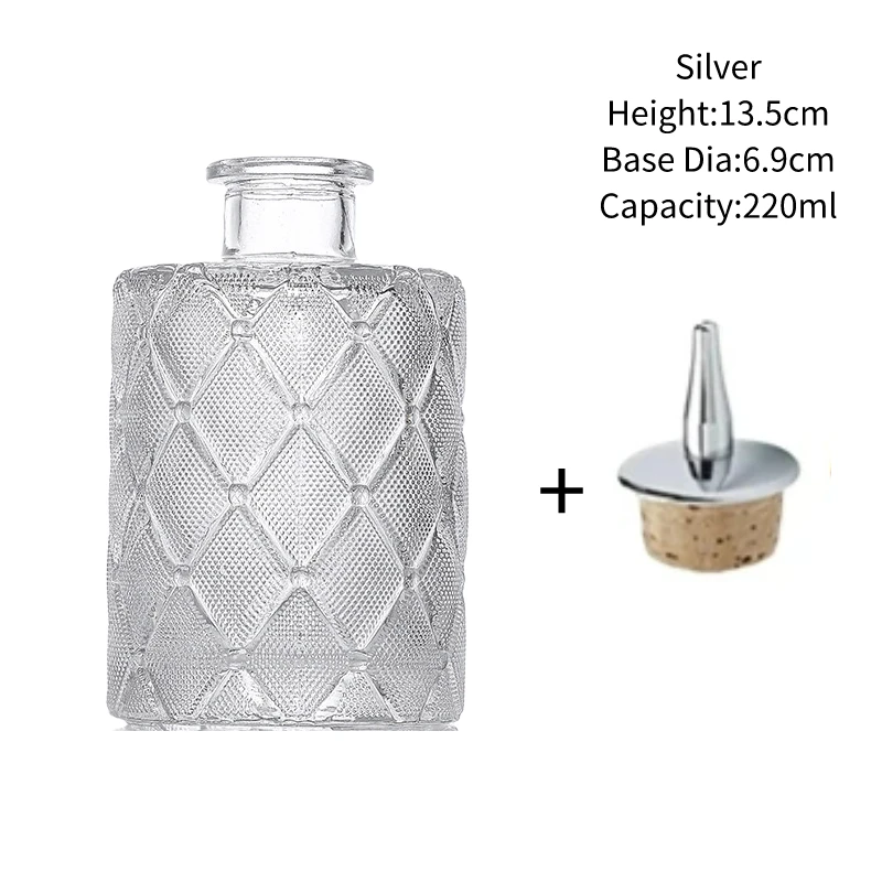 Vintage Glass Design Cocktail Bitters Bottle with Stainless Steel Dasher Top - Professional Bar Tool Accessory