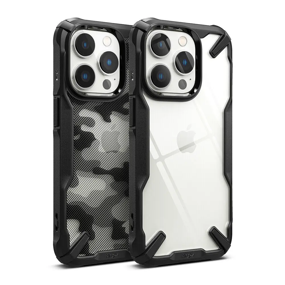 

Ringke Fusion-X Compatible with iPhone 14 Pro Case 6.1 Inches Hard Back Shockproof Advanced Protective Soft TPU Frame Cover