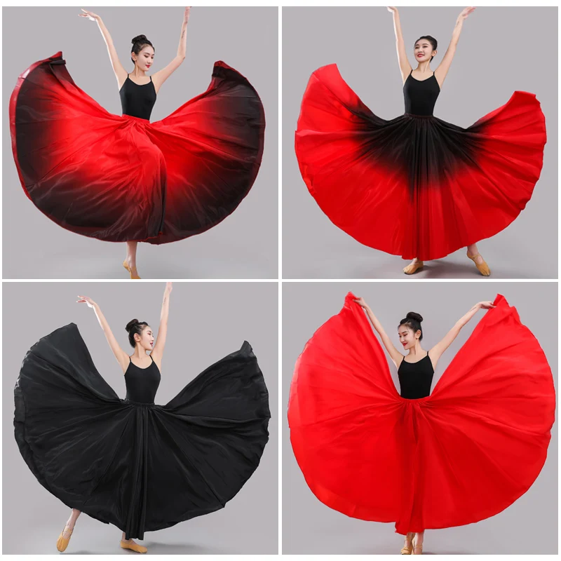 

BIG Swing Gradient Skirts Dance High Waist Women Long Midi Length Maxi Skirt Ladies A Line Jupe Saias Faldas Boho Palace Skirts