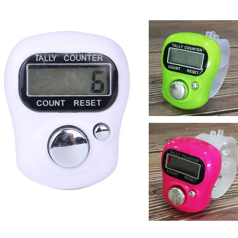 Hand tally counter Electronic counter Mini Stitch Marker And Row Finger Counter LCD Electronic Digital Tally Counter For Sewing Knitting Weave Tool Key Number Count