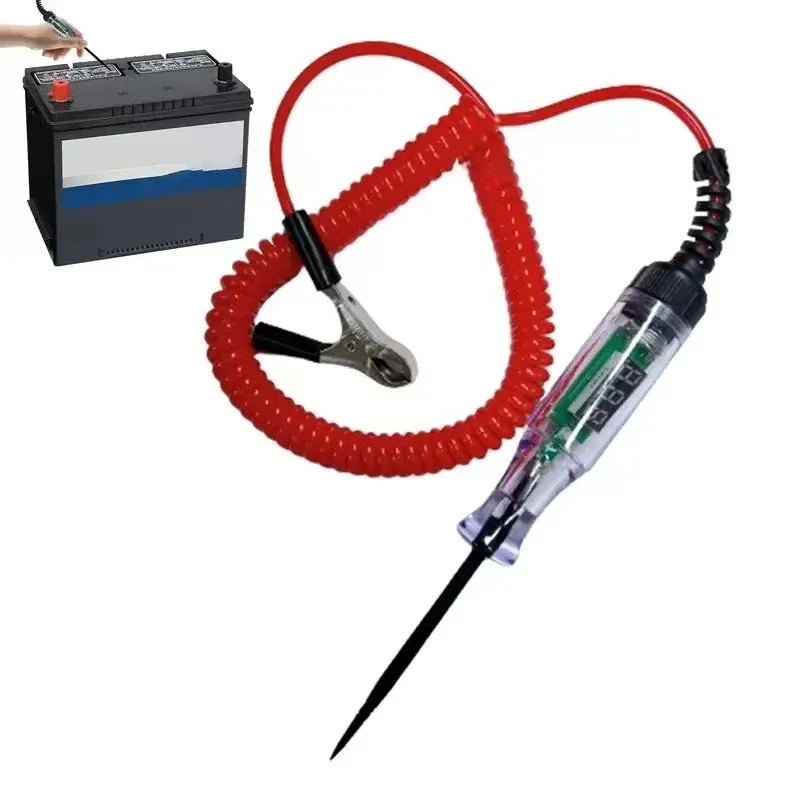 DC 5-90V Car Truck Voltage Circuit Tester Digital Display Telescopic Line Long Probe Pen Automobile Diagnostic Tools Auto Repair