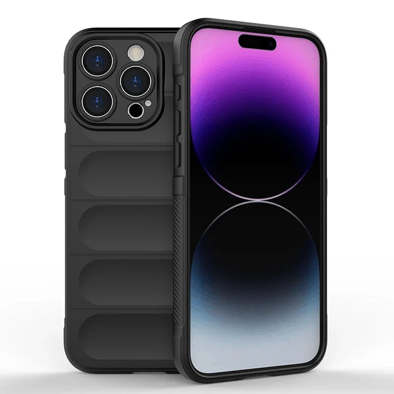 Shockproof Armor Bumper Matte Phone Case - 3D Original Liquid Silicone Soft Back Cover