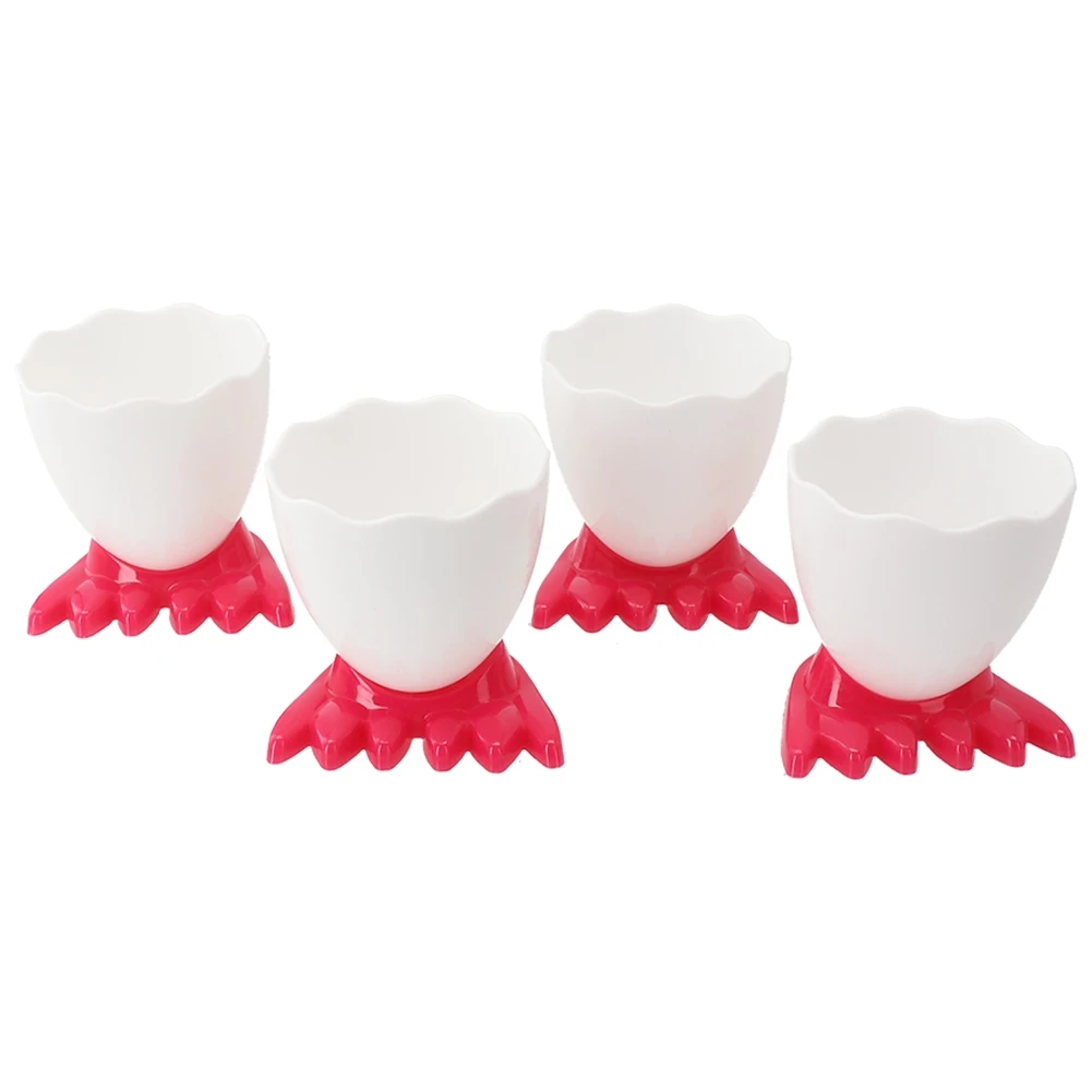 Cute Creative Egg Cup Holder Plastic Eggs Holder With Feet Eggs Separator Boiled Container Kitchen Accessories 4Pcs egg cups holder,egg container