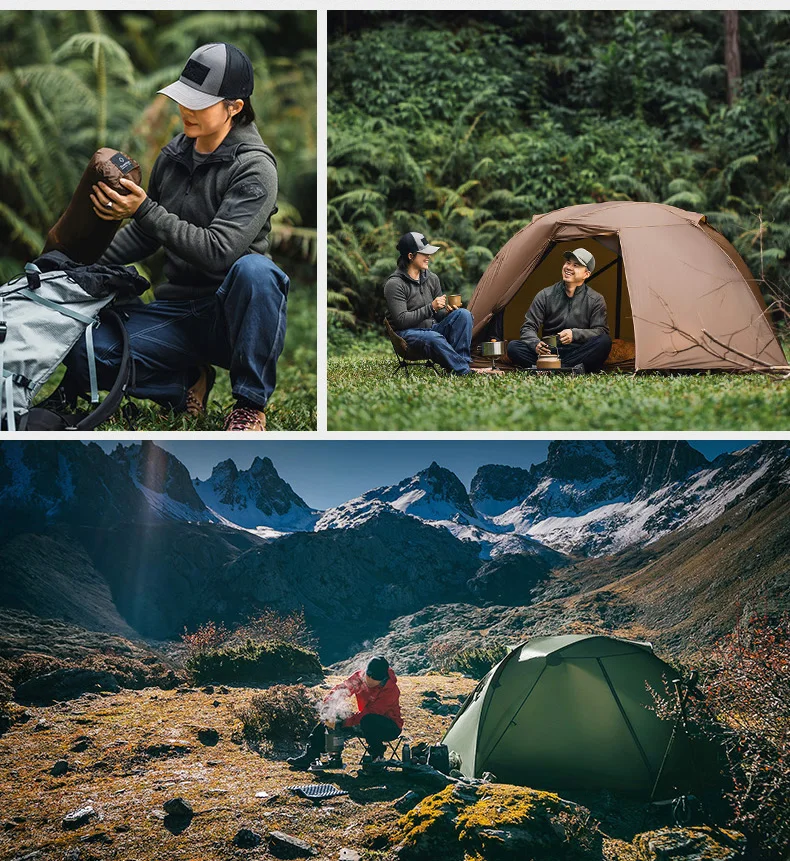 Thous Winds Taurus 2 People Tent Ultralight Hiking Tent Double Layer Outdoor Camping Tent 15D Nylon Ripstop Both Side Silicon